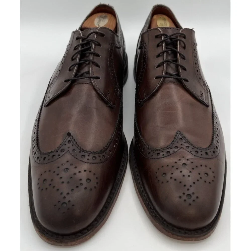 Allen Edmonds Men’s Size 12D McGregor Dark Brown Wingtip Derby Dress Shoes